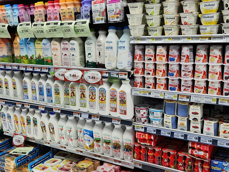 showing some dairy products available at Devon Market